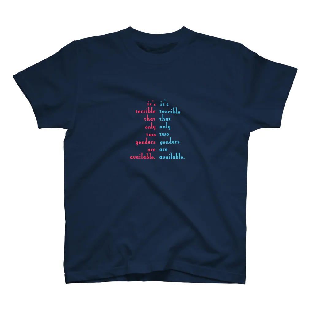 Les survenirs chaisnamiquesの人工/人口ピラミッド(細字ver.) Regular Fit T-Shirt