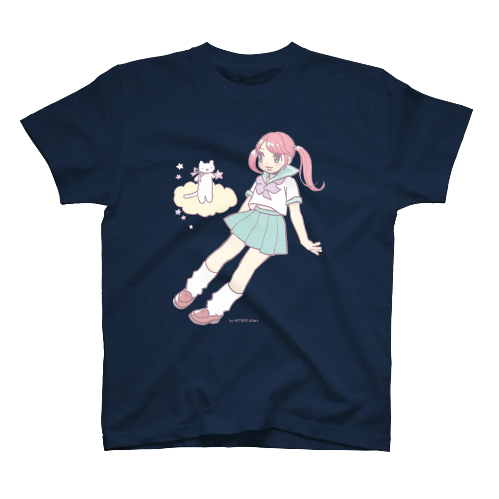 青木光恵の猫とJK Regular Fit T-Shirt