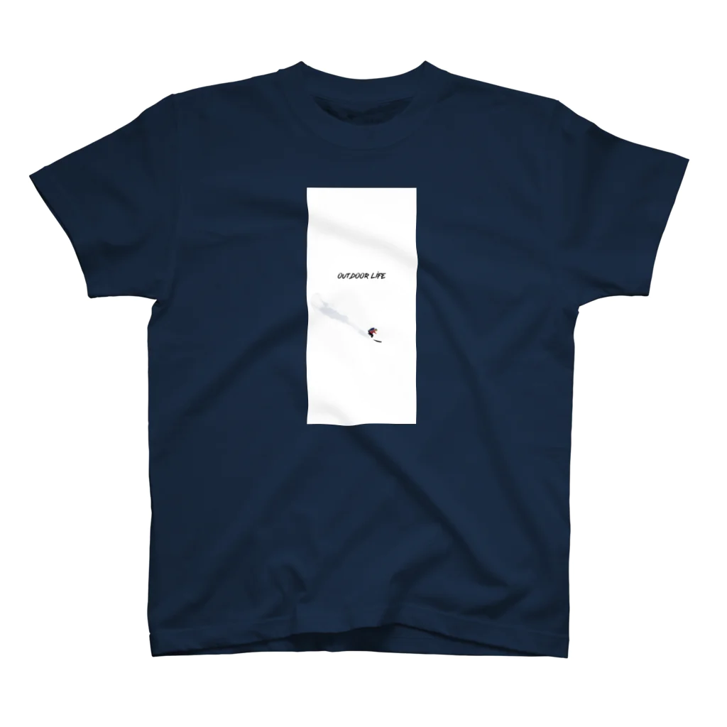 sho_ma's outdoorlifeのTelemark skier スタンダードTシャツ