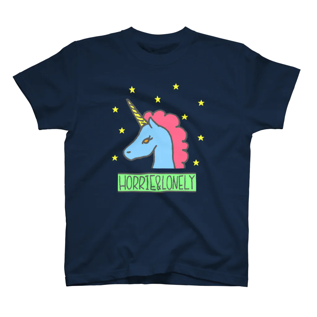 MY LONELY SPACEのSweet Dream Unicorn (Blue) スタンダードTシャツ