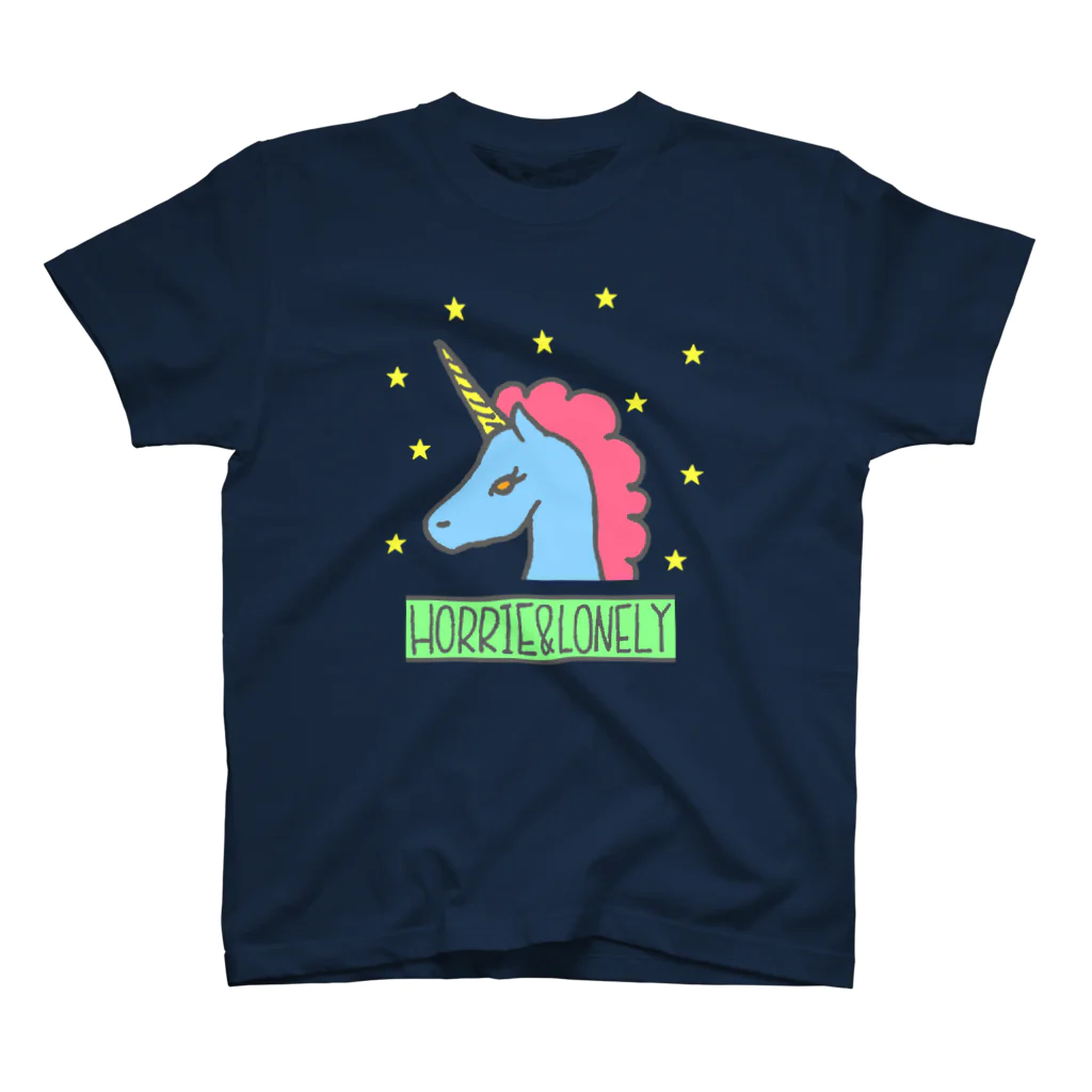 MY LONELY SPACEのSweet Dream Unicorn (Blue) Regular Fit T-Shirt