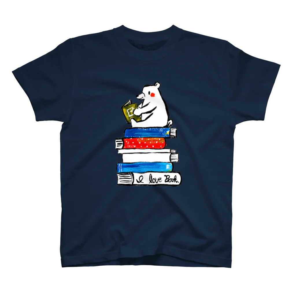 KOPETO の読む読むシロクマくん スタンダードTシャツ