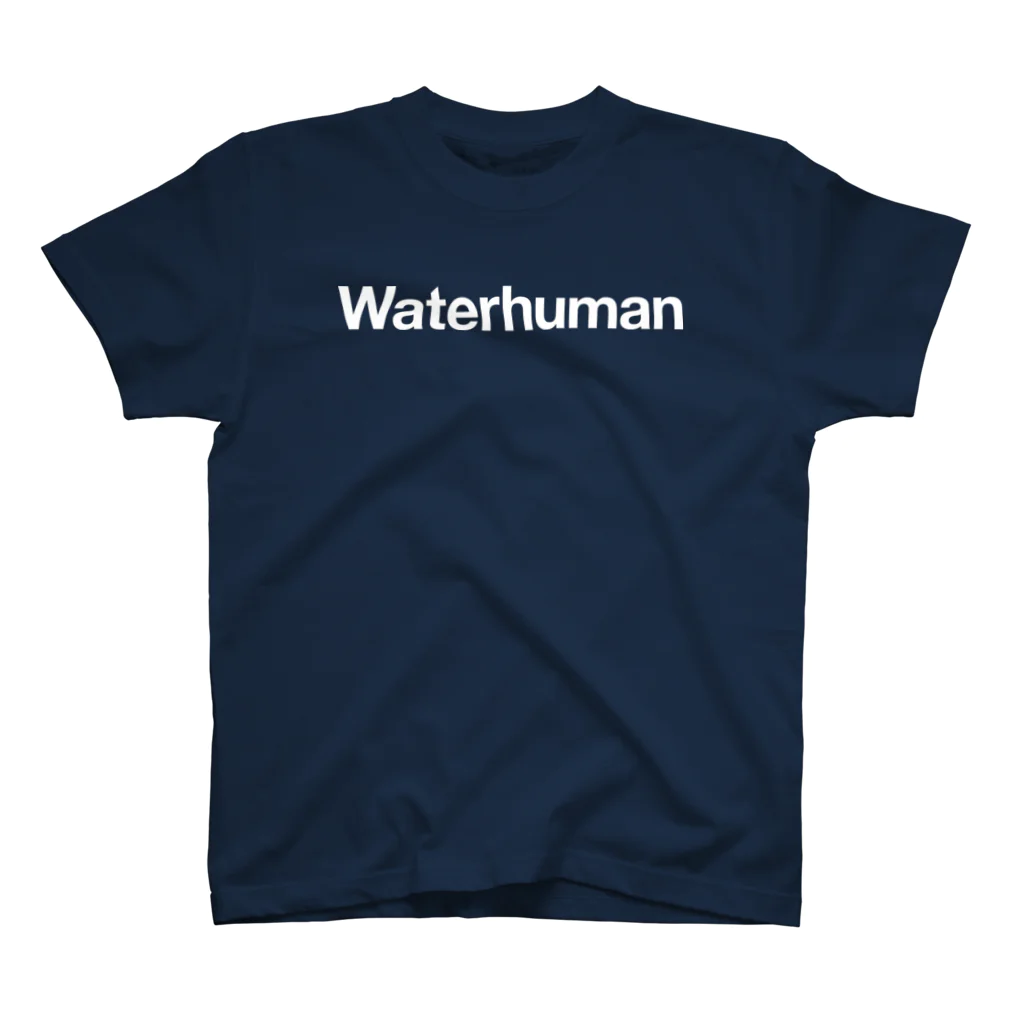 Waterhuman Inc.の公式ロゴTシャツ(紺) Regular Fit T-Shirt