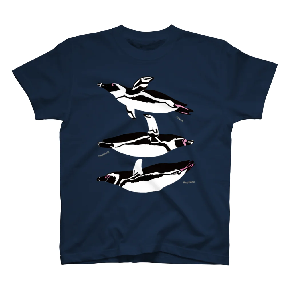 MoVのペンギン３種盛り（マゼラン・フンボルト・ケープ） スタンダードTシャツ