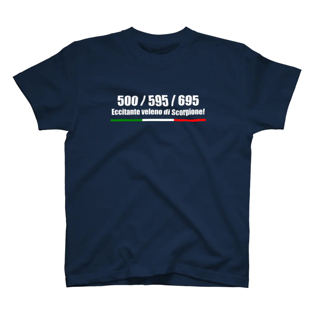 FIAT500 Merceのアバルト 白文字 Regular Fit T-Shirt