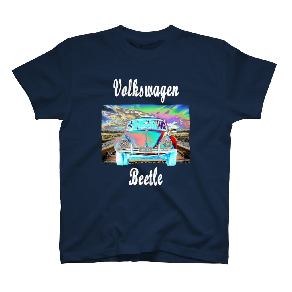 PALA's SHOP　cool、シュール、古風、和風、のVolkswagen Beetle スタンダードTシャツ