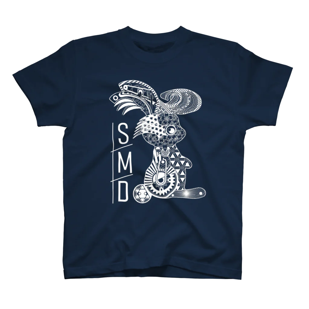 SMD Factoryのメカリーゼントうさぎ 白 スタンダードTシャツ