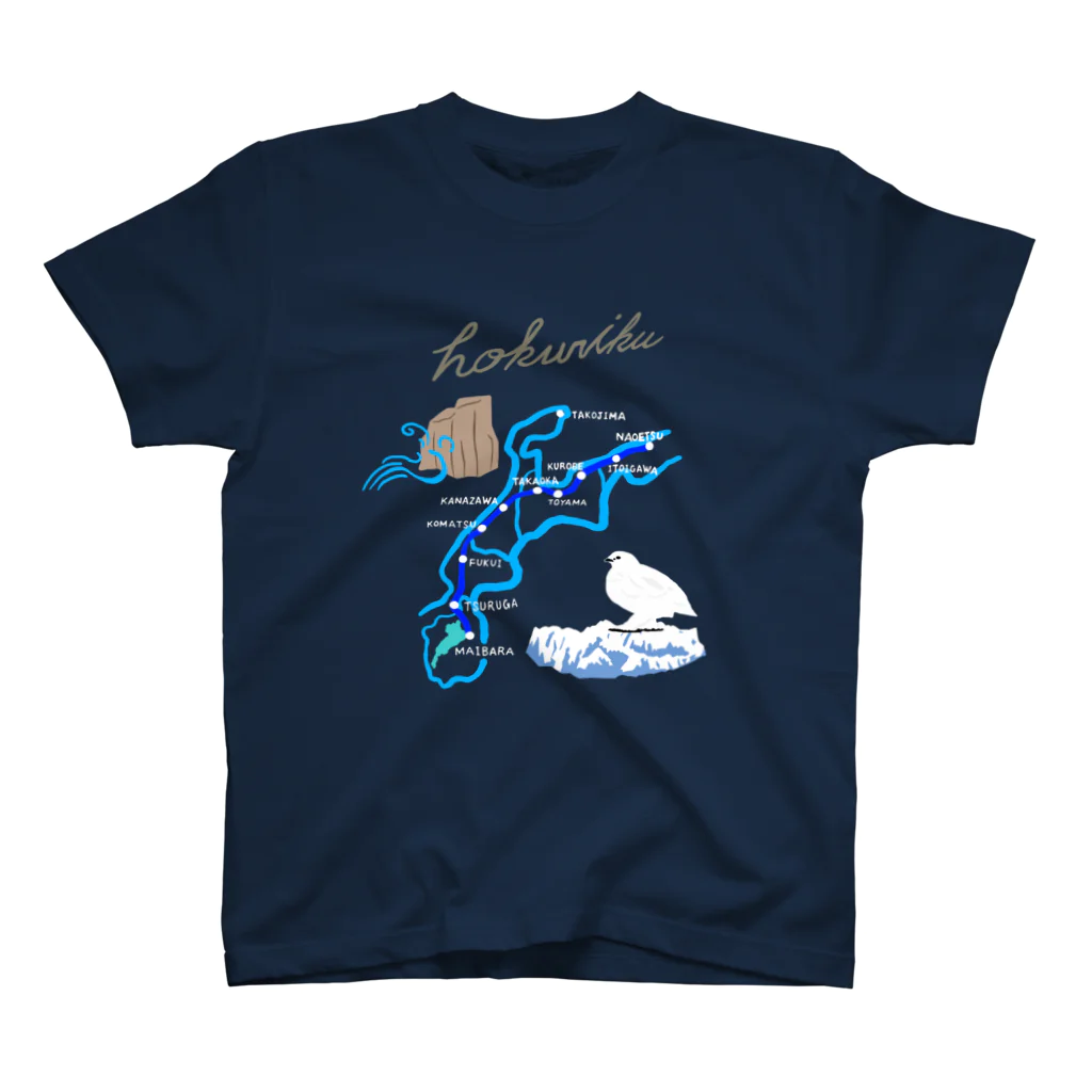 ビブ山の北陸ロマン(地図) Regular Fit T-Shirt