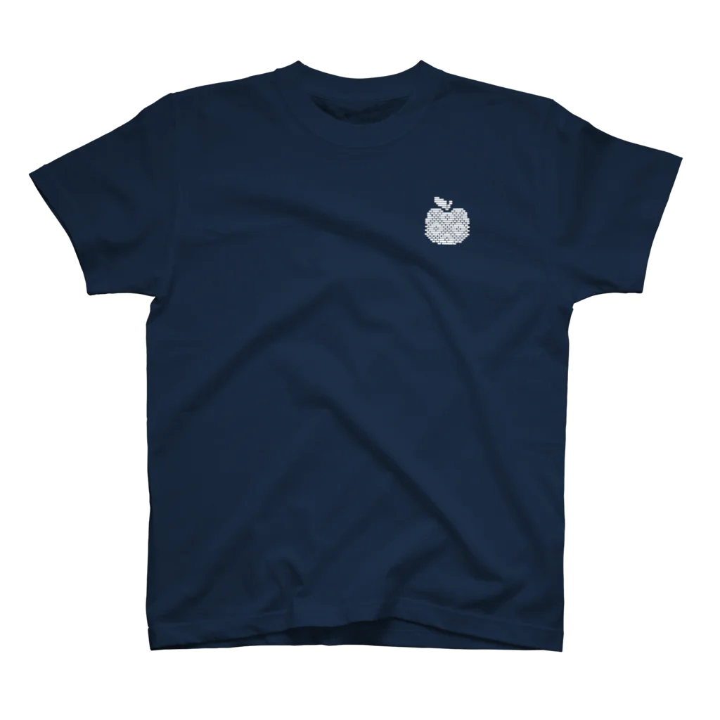 工房 クレーンの【こぎんリンゴ】シンプルなりんご Ι 白 Regular Fit T-Shirt