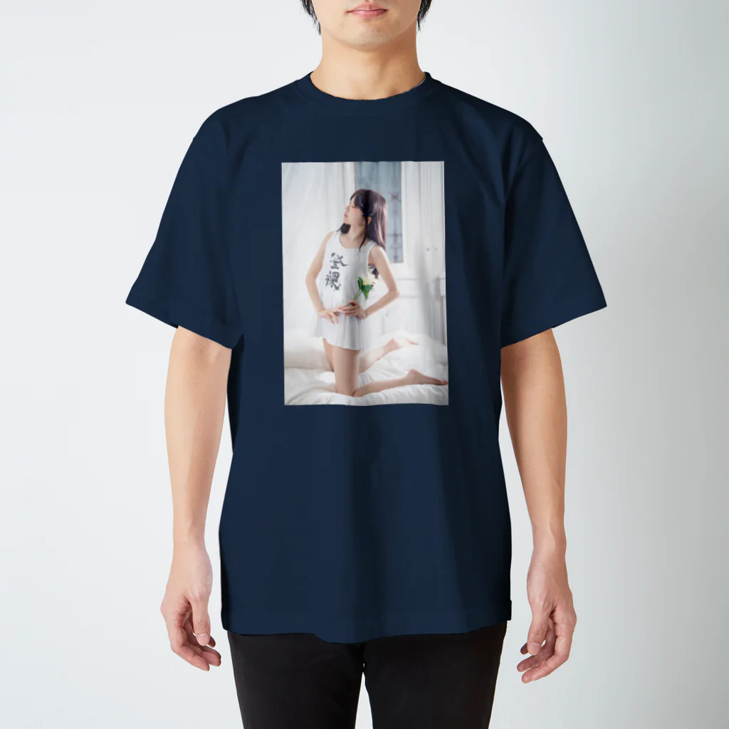 ネタのタネの全裸少女Tシャツ（flower） スタンダードTシャツ