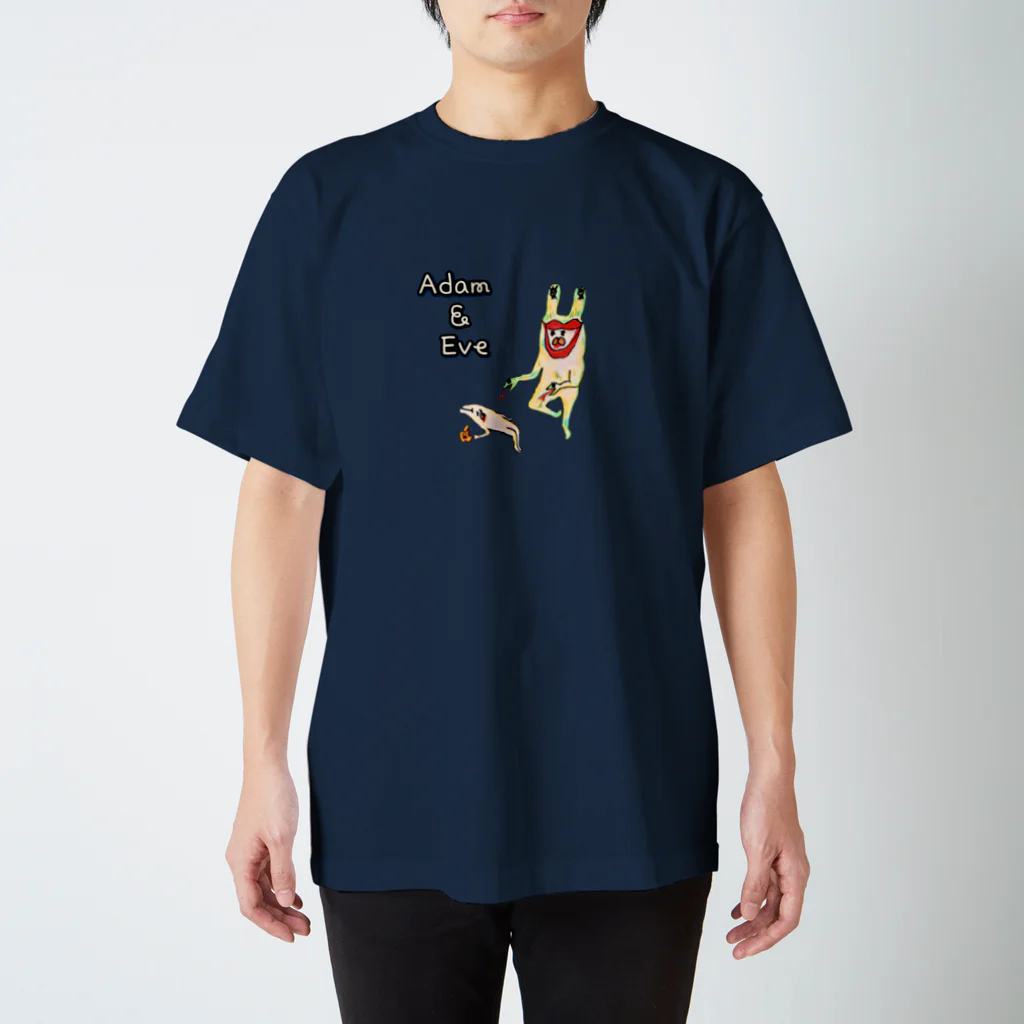 お味噌ちゃん👺LINEスタンプものアダムとイブ Regular Fit T-Shirt