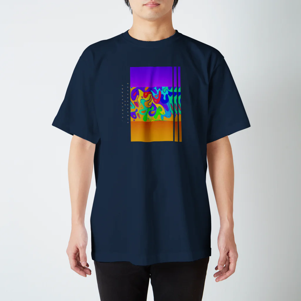 Kouta^の柄物【紫橙】 Regular Fit T-Shirt