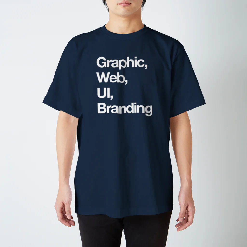 Designer_in_Tokyoの【白】Graphic, Web, UI, Branding Regular Fit T-Shirt