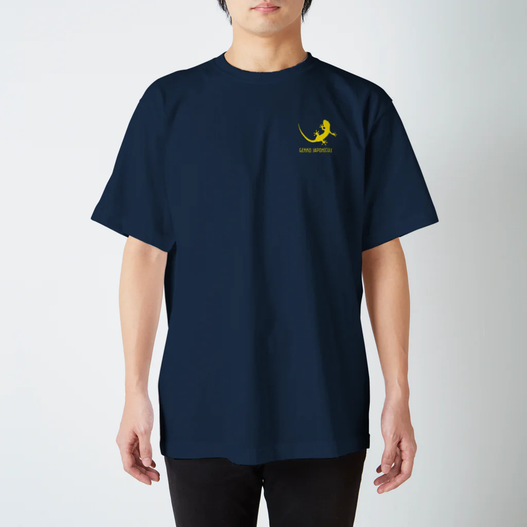 motchamのヤモリ シルエット ロゴ ( イエロー ) Regular Fit T-Shirt