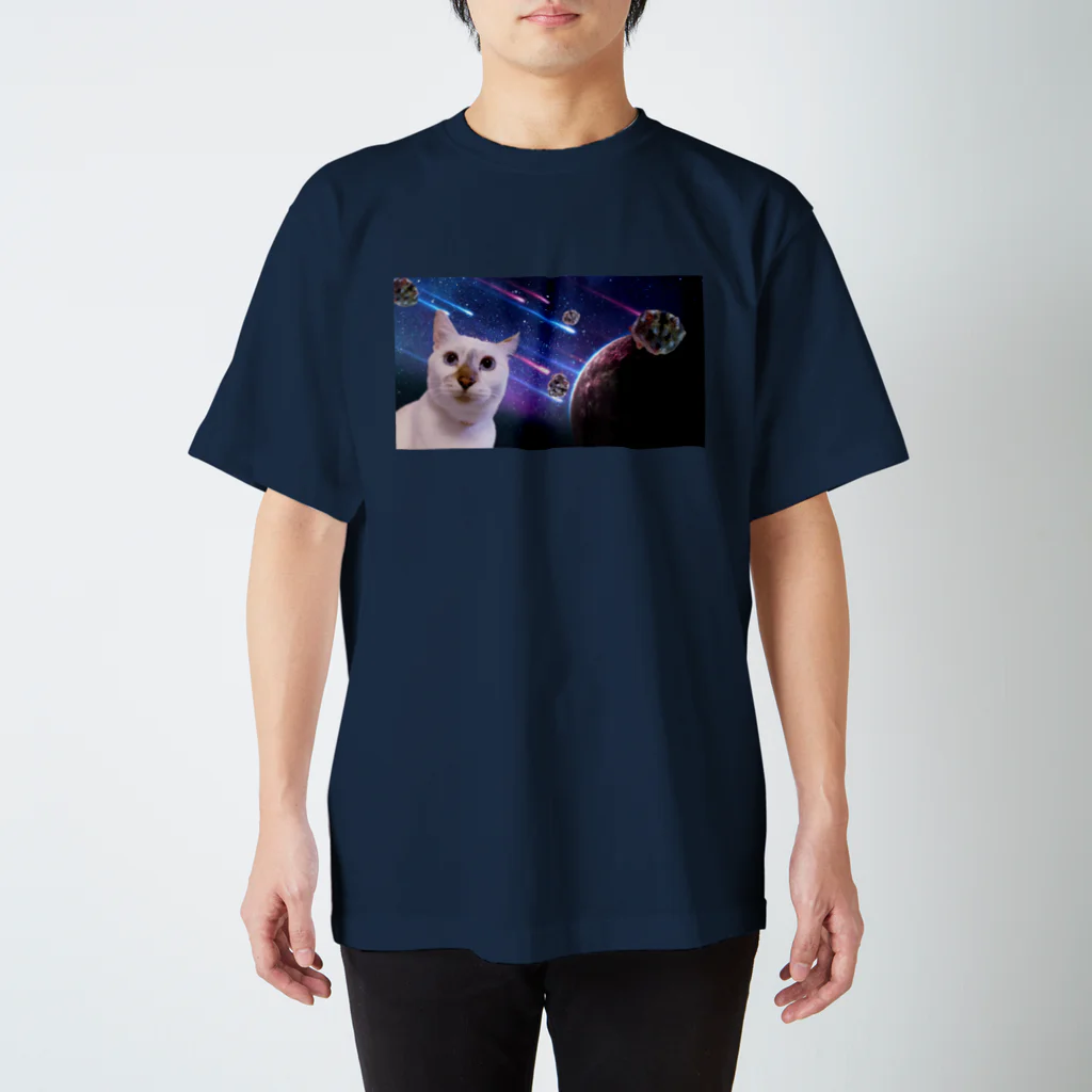 ひよこめいぷるの宇宙猫と宇宙ハムスター Regular Fit T-Shirt