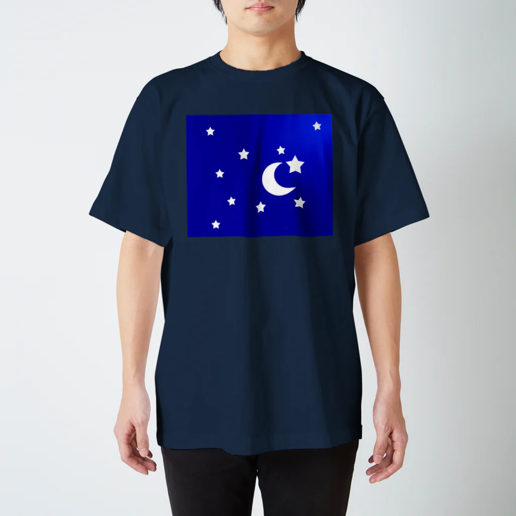 TOKOHARUの月と星　青 スタンダードTシャツ