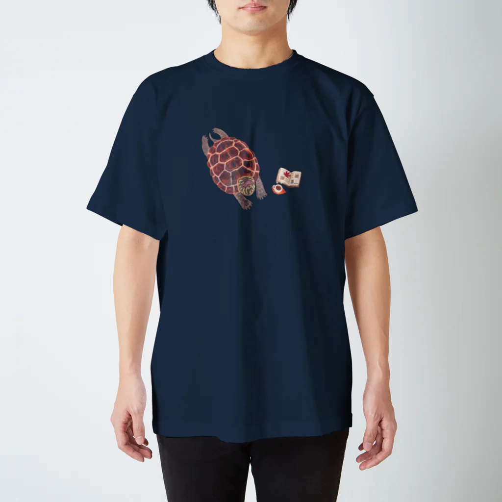 めろんぽっぷのお店だよの茜色みつけた、クサガメさん　 スタンダードTシャツ