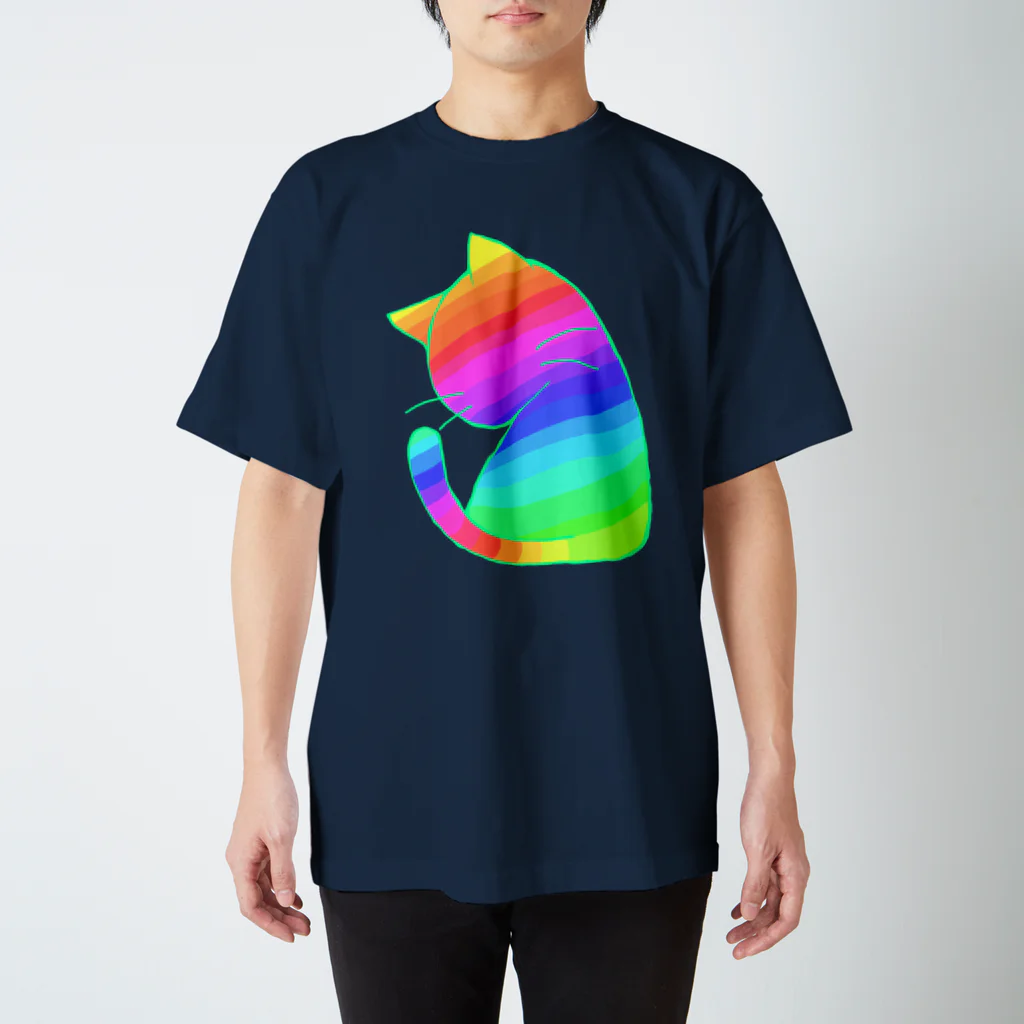 ポイズン抹茶の虹色猫 Regular Fit T-Shirt