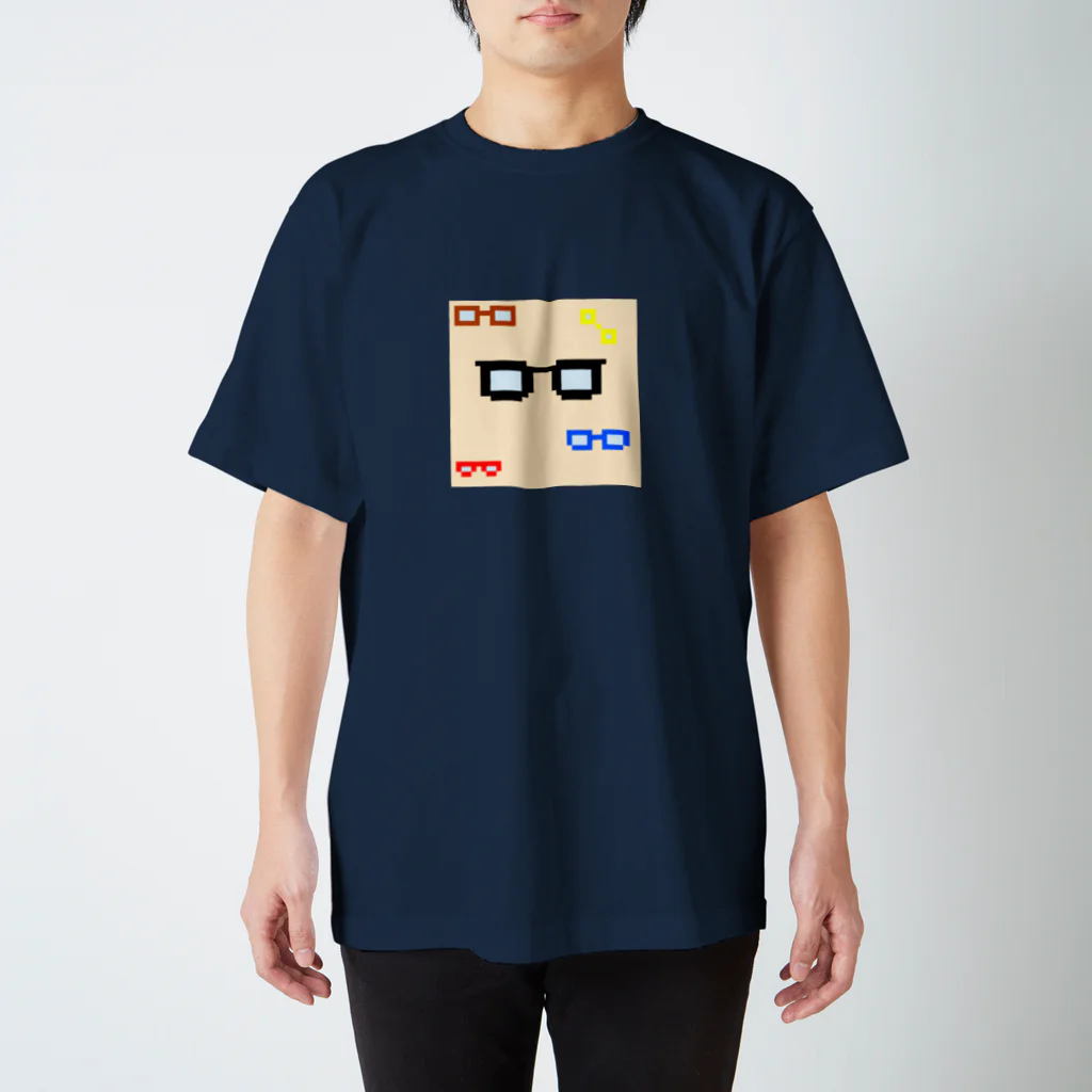 メガネさんのドット メガネ スタンダードTシャツ