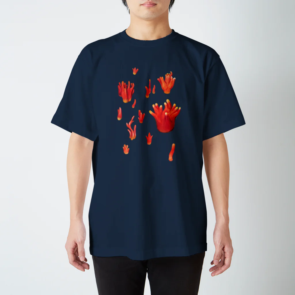 キノコの小部屋 MushAndRoomのカエンタケ　【菌類図譜 キノコ きのこ】 Regular Fit T-Shirt