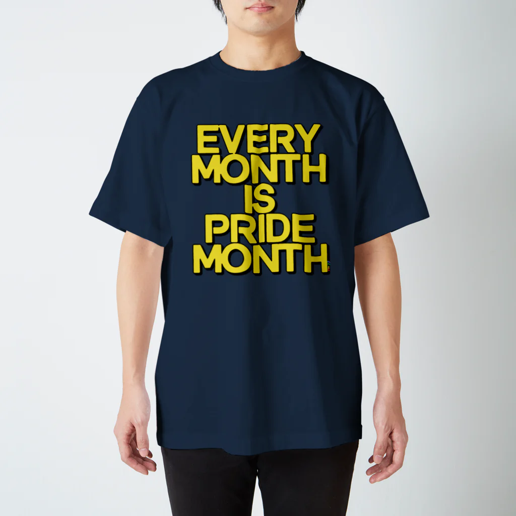 無真獣73号のEVERY MONTH IS PRIDE MONTH スタンダードTシャツ