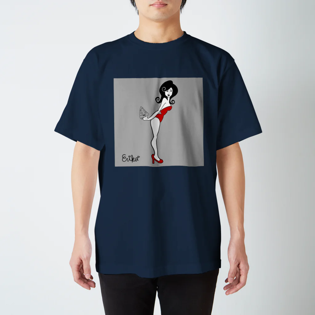 i_am_erika_i_am_ericのPIZZA GIRLとPINUPGIRL スタンダードTシャツ