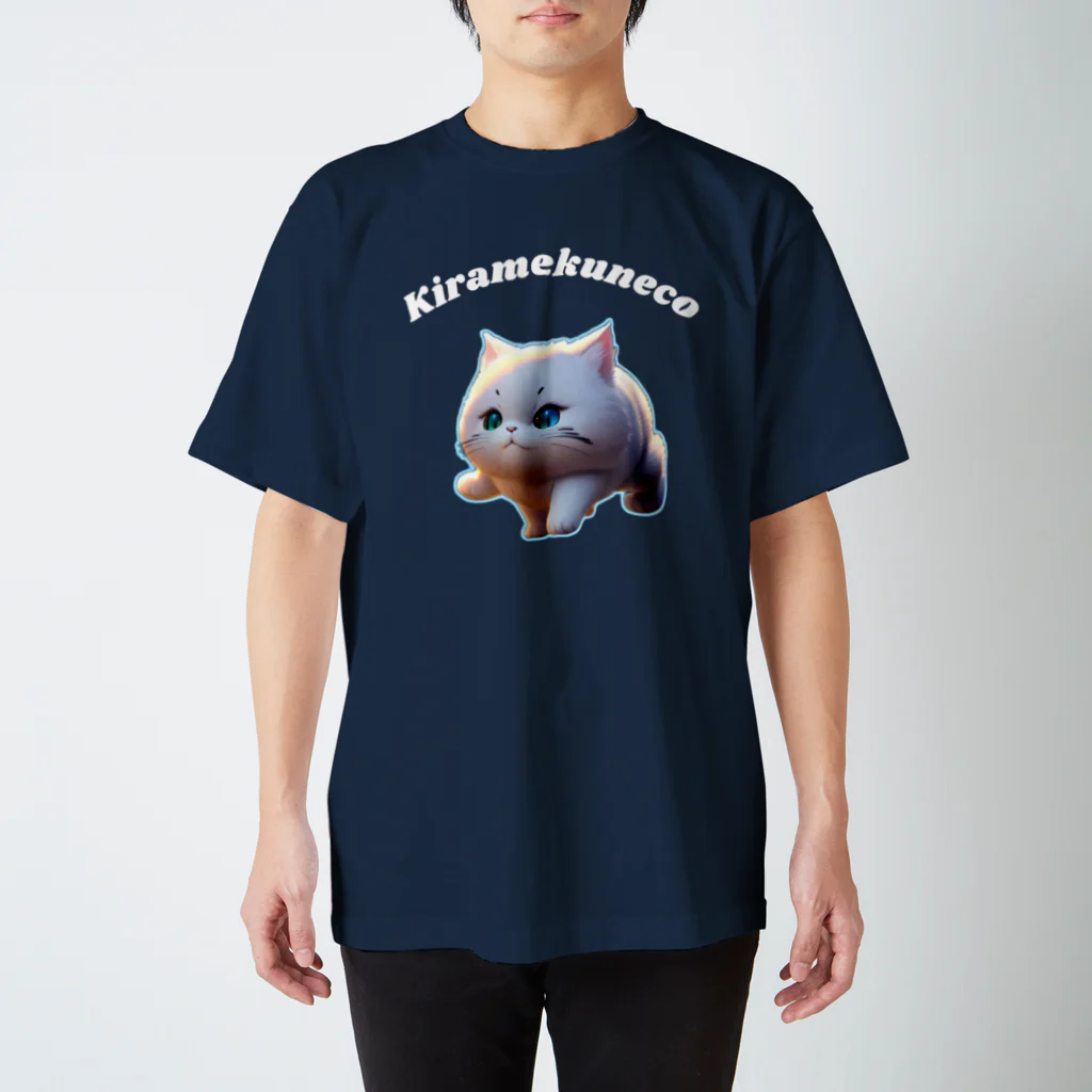 MUSENの煌めく猫 スタンダードTシャツ