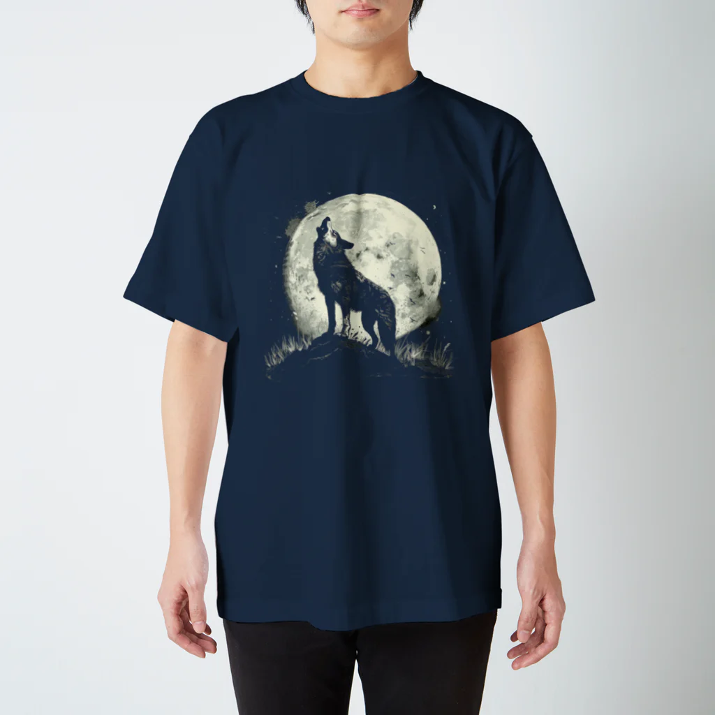 MistyStarkの月夜に吠える狼 スタンダードTシャツ