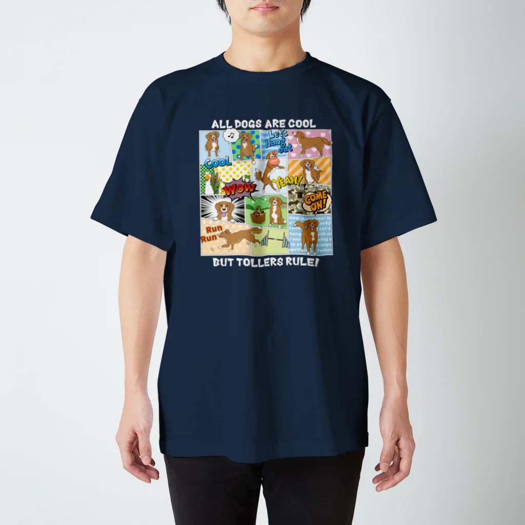 ケパ家のトーラーさんのアメコミ風シャツ 白字 Regular Fit T-Shirt