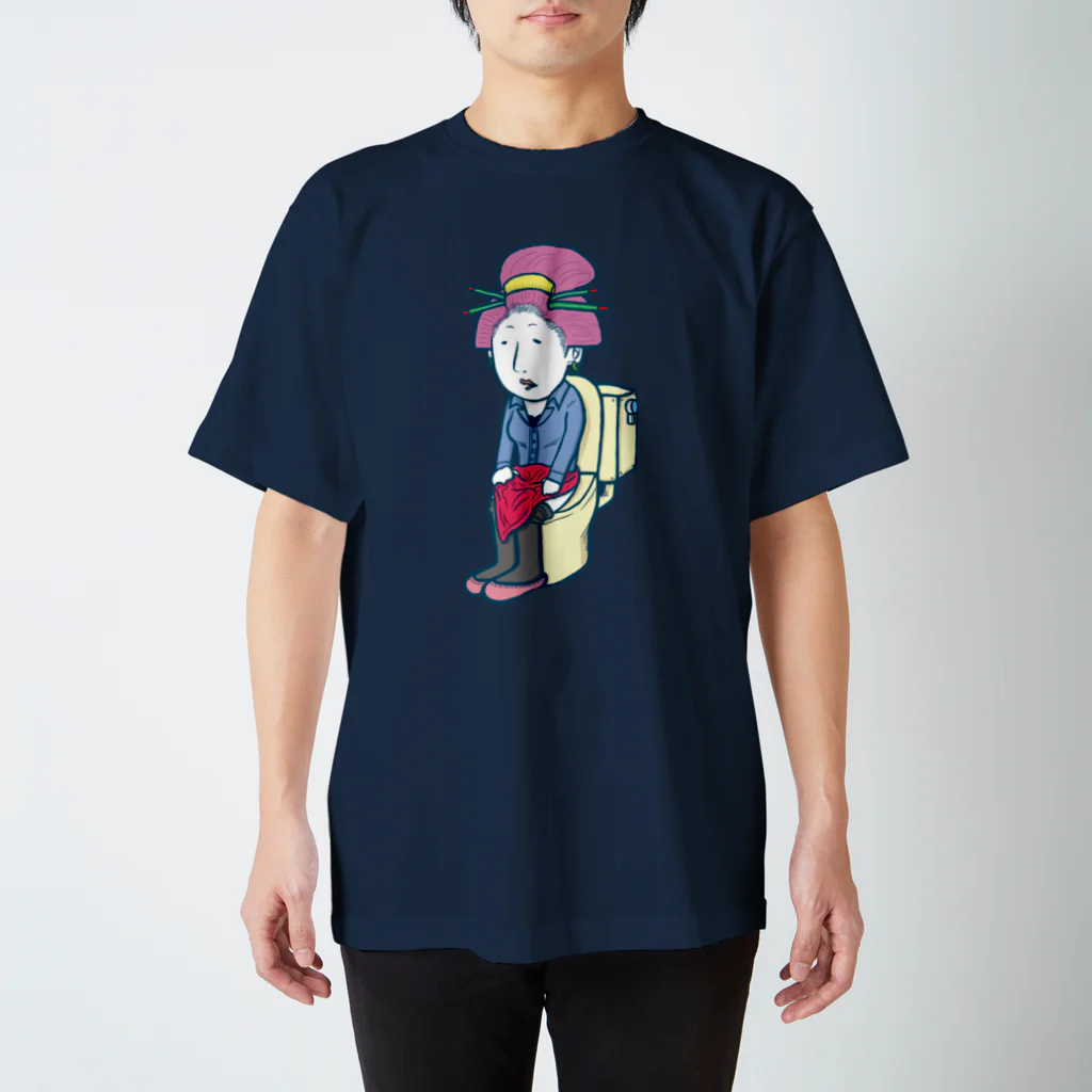 Oedo CollectionのToilet Time (Girl)／濃色Tシャツ スタンダードTシャツ