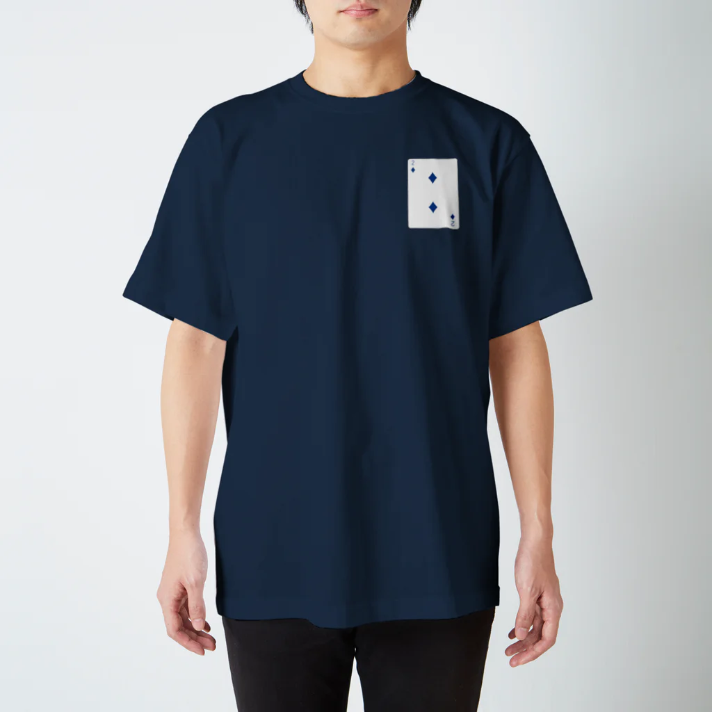 comJ_Kicksのトランプ-ダイヤ-2-Blue-右上 Regular Fit T-Shirt