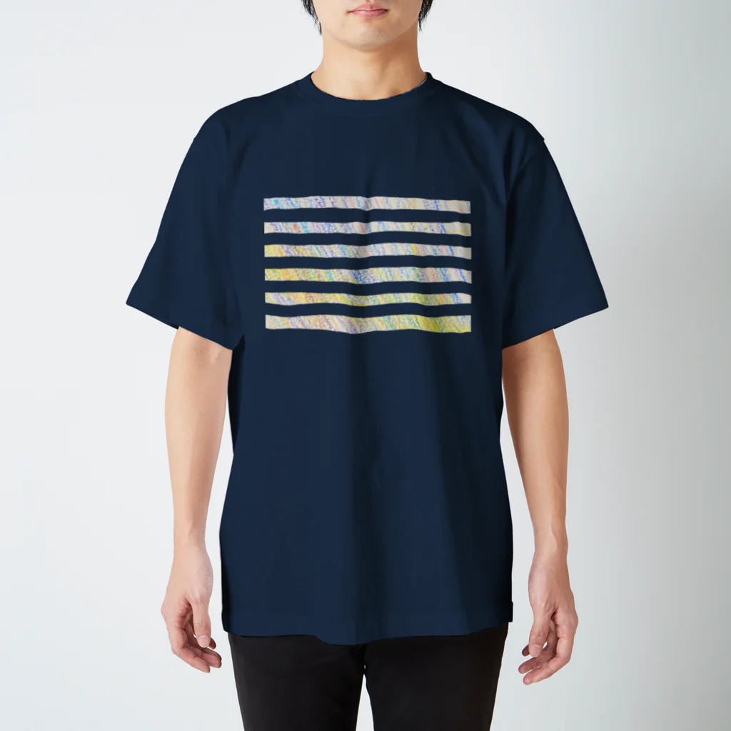 liliumの子供のらくがき【ふわふわボーダー】 Regular Fit T-Shirt