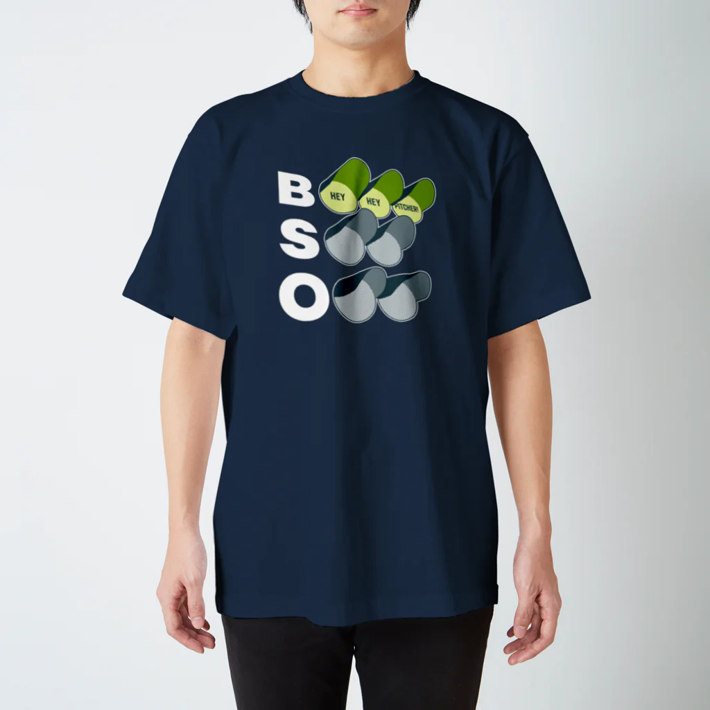 Baseball Buffのヘイヘイピッチャーびびってる！（BSOランプ・スリーボール） Regular Fit T-Shirt