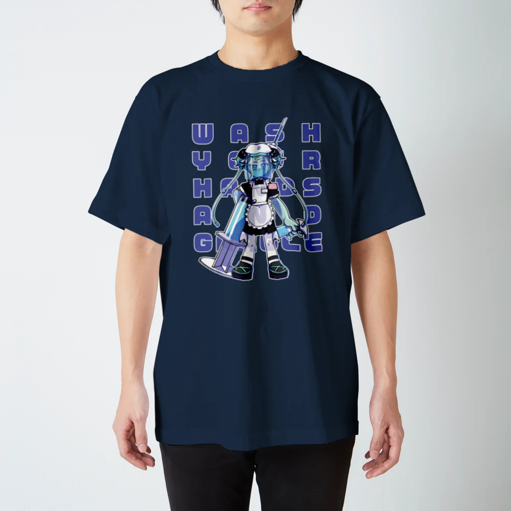 ドドメ汁の手洗いうがい啓発メイドナース スタンダードTシャツ