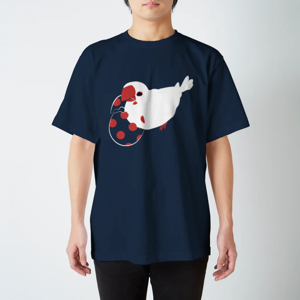 cotoLi （ことり）の卵のカラと文鳥 スタンダードTシャツ