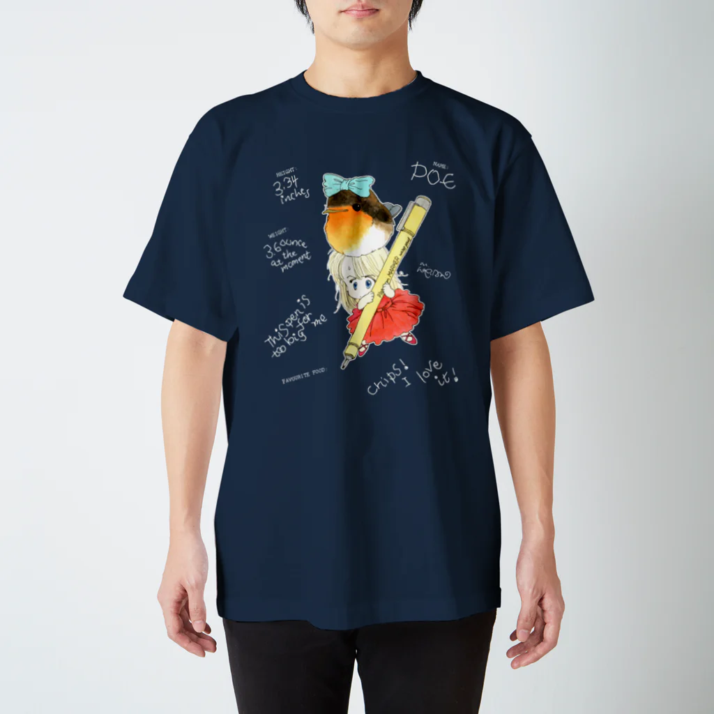 萩岩睦美のグッズショップのTシャツ　ポー＆リルフィ　濃色 Regular Fit T-Shirt