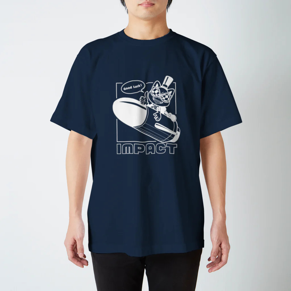 スリーセブンターボ(公式)のメガネコ_ロケット Regular Fit T-Shirt