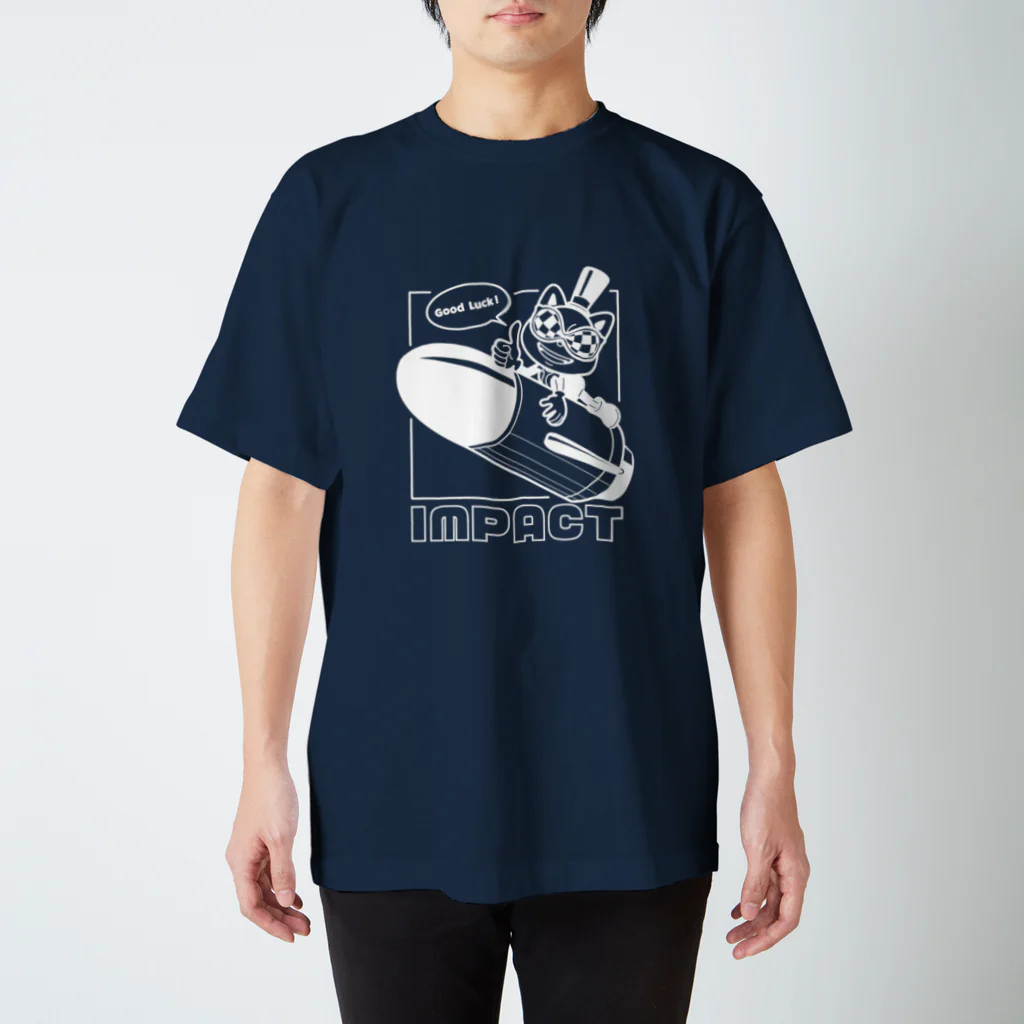 スリーセブンターボ(公式)のメガネコ_ロケット スタンダードTシャツ