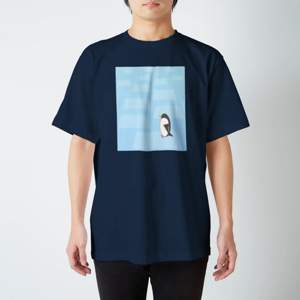 T3.（ティースリー）のペンギンキャラ流氷Tシャツ スタンダードTシャツ