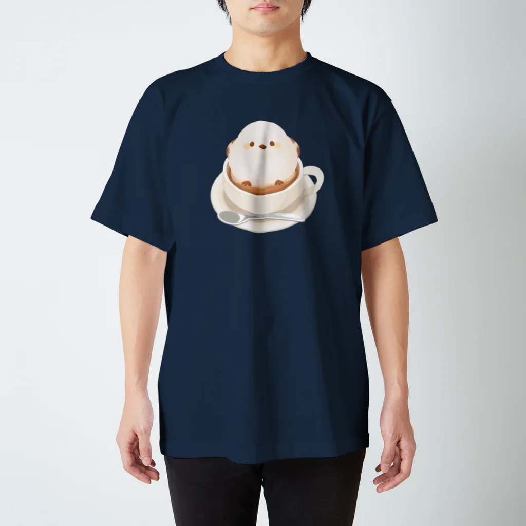 リズのシマエナガのラテ スタンダードTシャツ