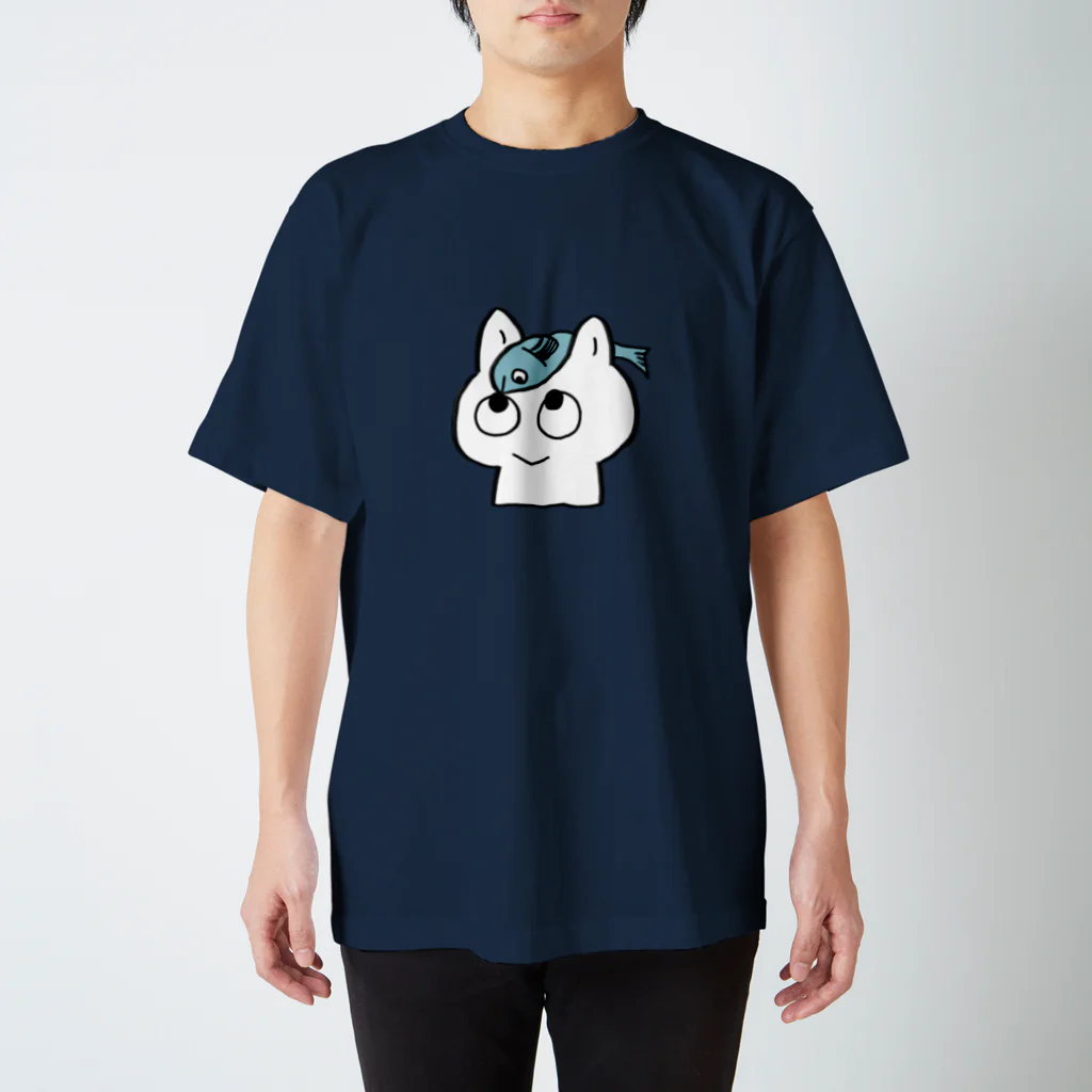 TOMOCK SHOPのおさかなネコ。 スタンダードTシャツ