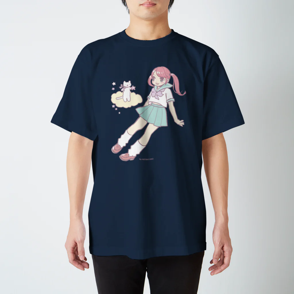 青木光恵の猫とJK Regular Fit T-Shirt