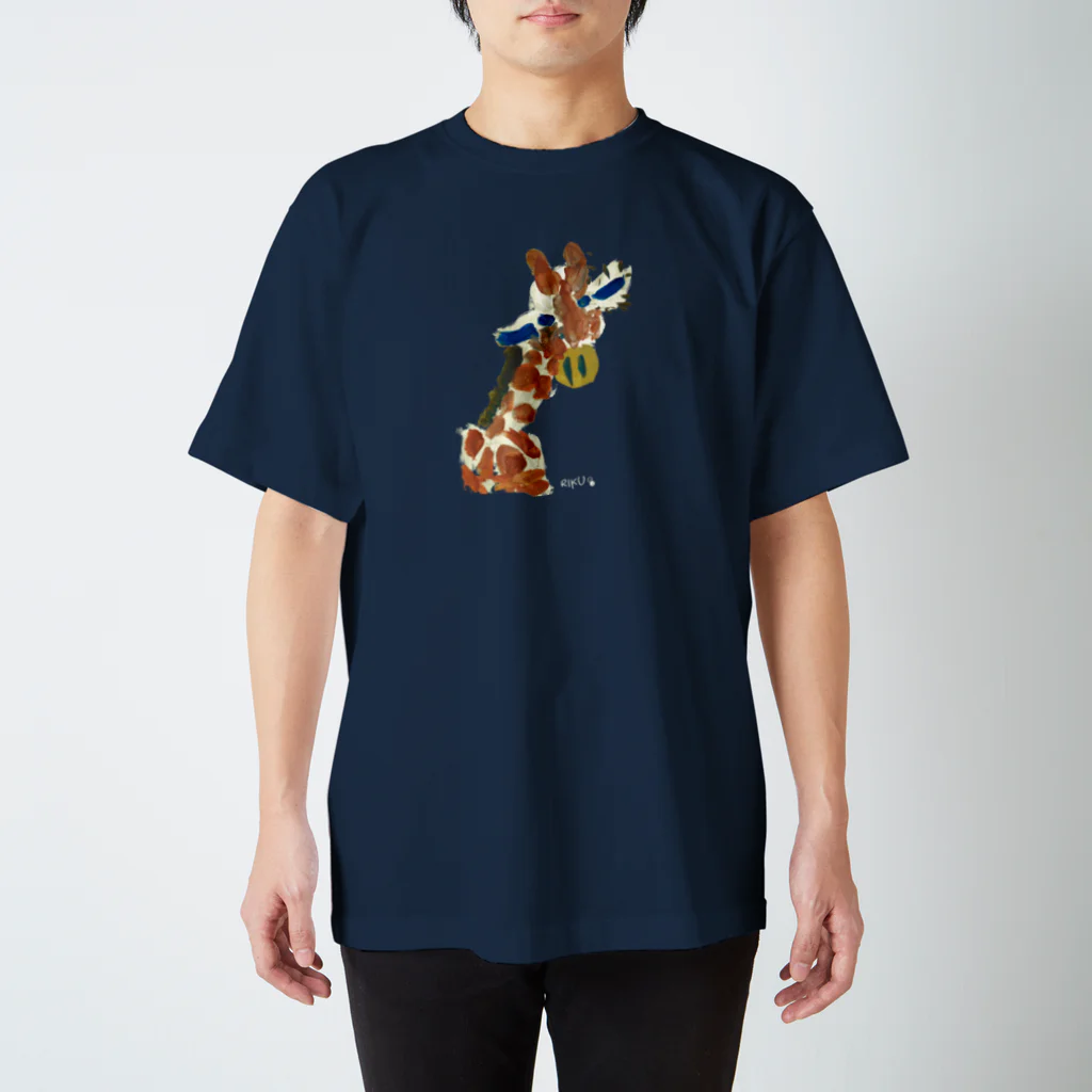 コドモダスのRIKU　キリンシリーズ(白ロゴ) スタンダードTシャツ