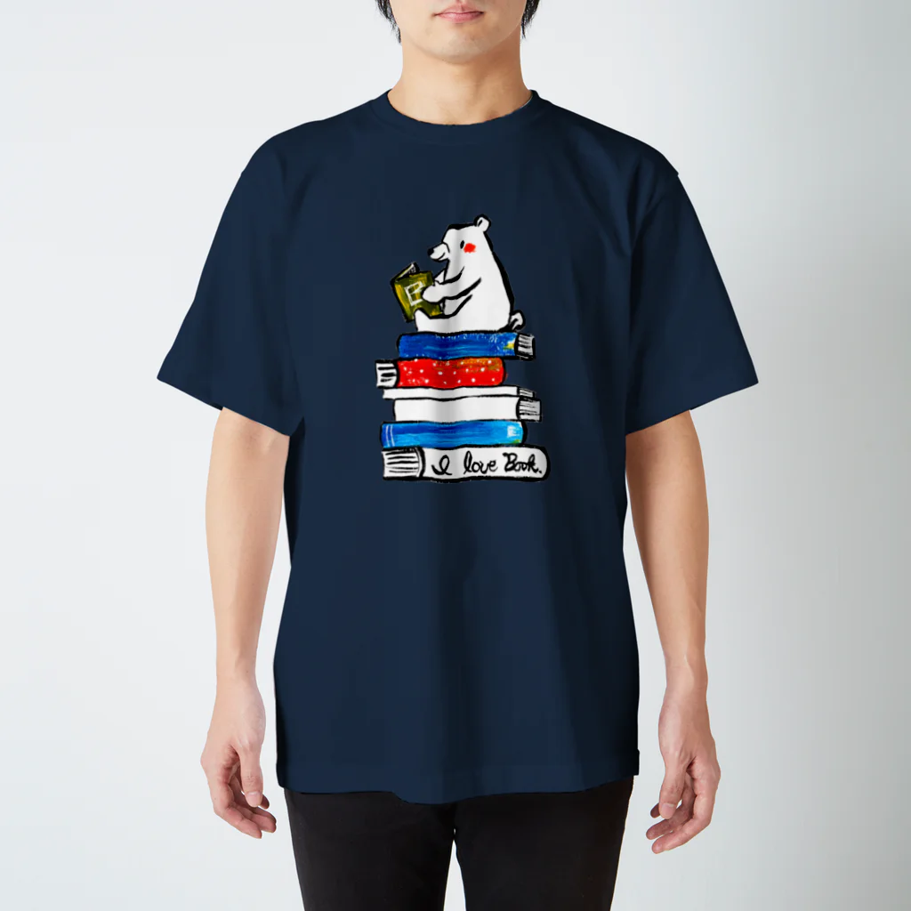 KOPETO の読む読むシロクマくん スタンダードTシャツ