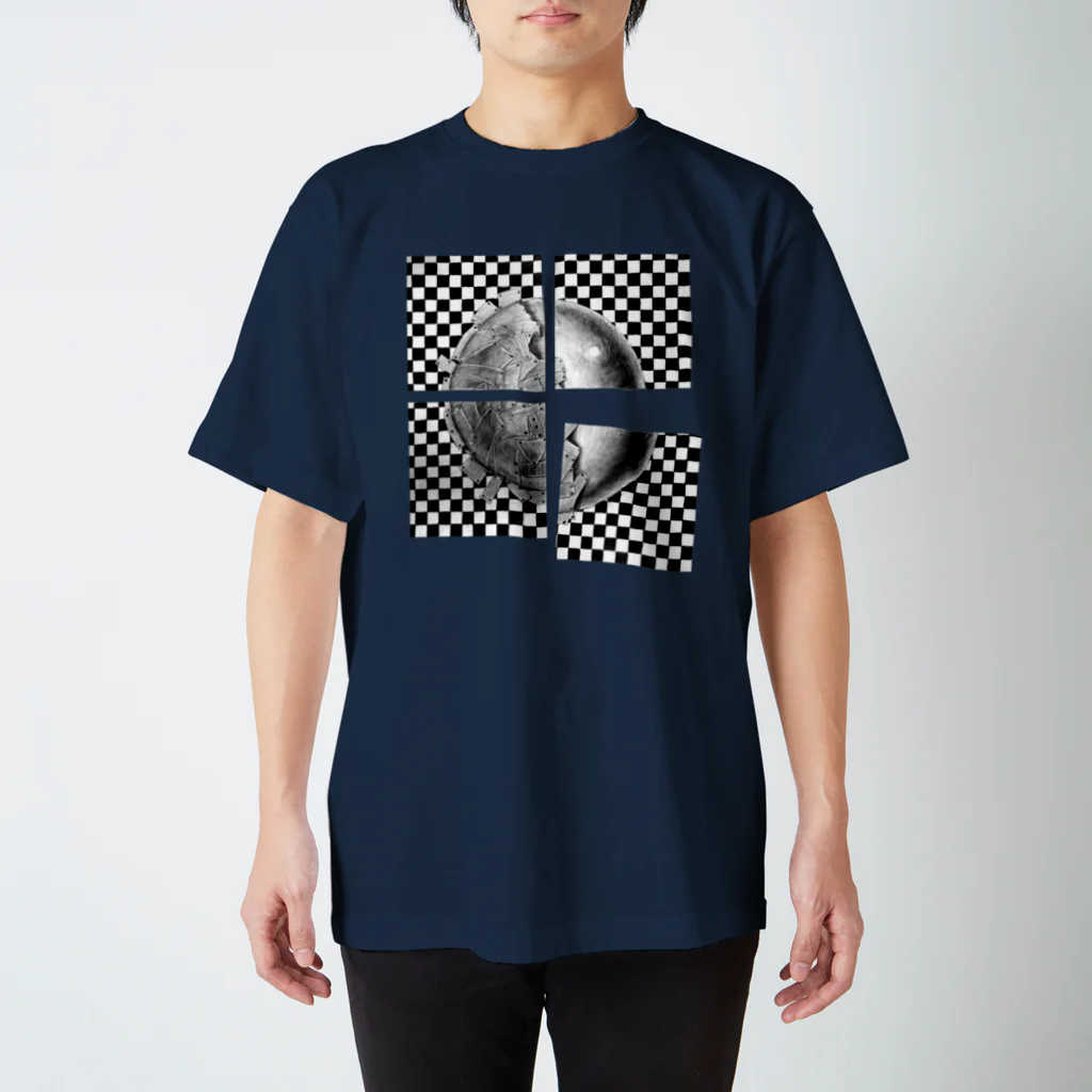 ・＿◇Geometryのwrap◇monotone Regular Fit T-Shirt