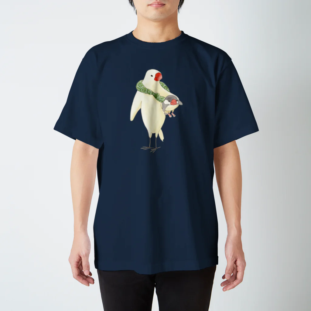 ふろしき文鳥のお店のぬいぐるみ抱っこ スタンダードTシャツ