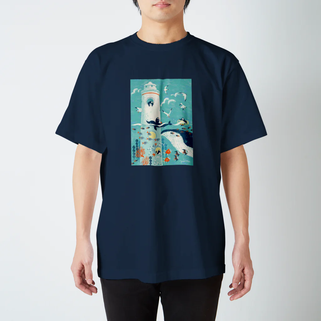 イラストレーター おおでゆかこの灯台下のクジラ Regular Fit T-Shirt