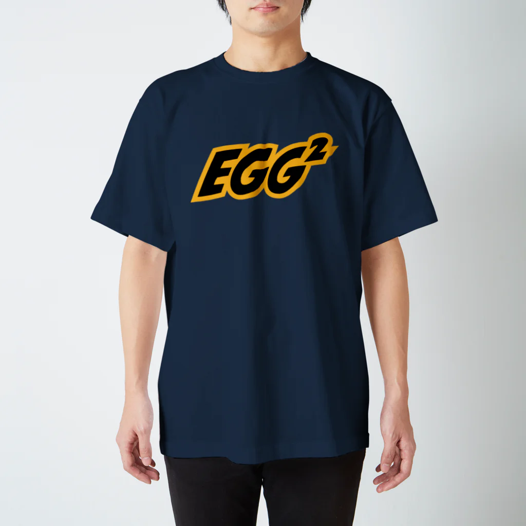 EGG²の"Navy" EGG² Logo T-shirts Regular Fit T-Shirt