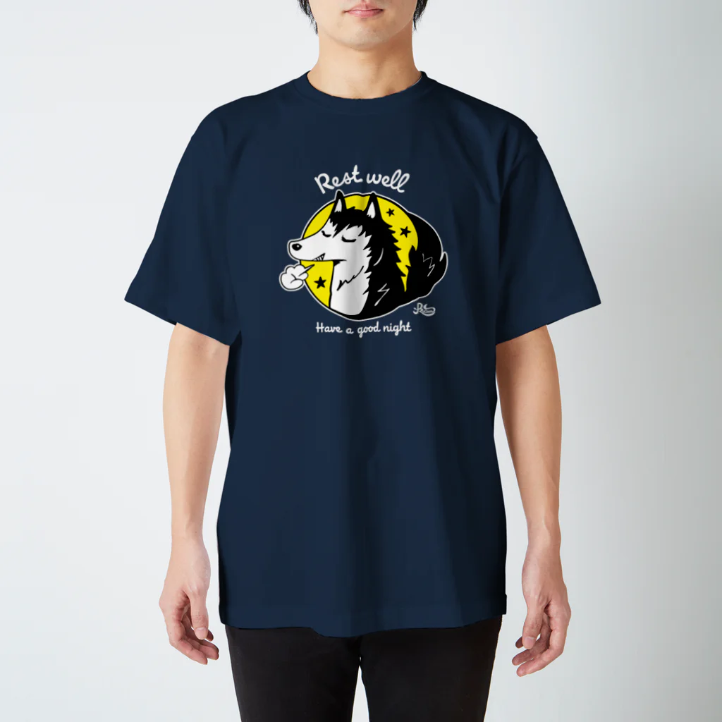 kocoon（コクーン）のお疲れさまオオカミ（濃色用） スタンダードTシャツ