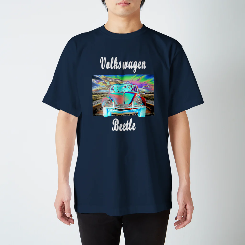 PALA's SHOP　cool、シュール、古風、和風、のVolkswagen Beetle スタンダードTシャツ